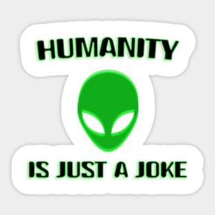 Green alien Sticker